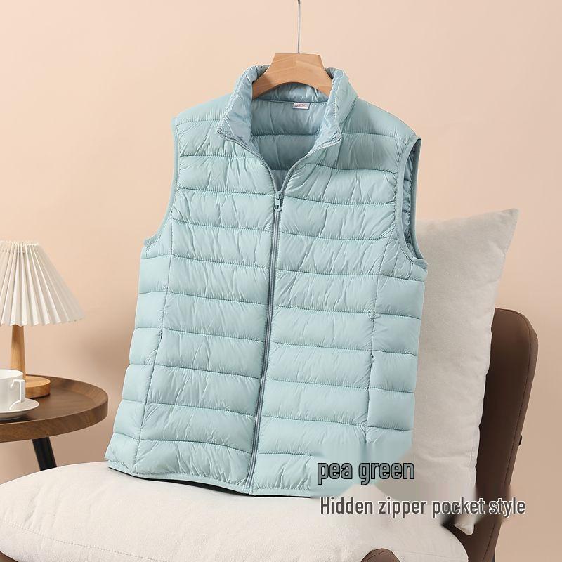 Korean Style Loose Fit Plus Size Down Cotton Vest for Women - Autumn/Winter Versatile Outerwear