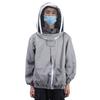 Beekeeping Protective Veil Jacket Bee Suit Smock with Double Zippers Beekeeper AccessoryGray