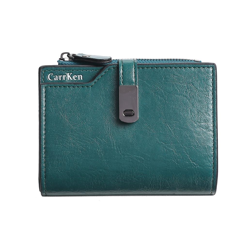 Мини-кошелек, многофункциональный держатель для карточек, сумка для документов с зажимом для денег, тройная сумка для карт, модный универсальный кошелек для монет на молнии