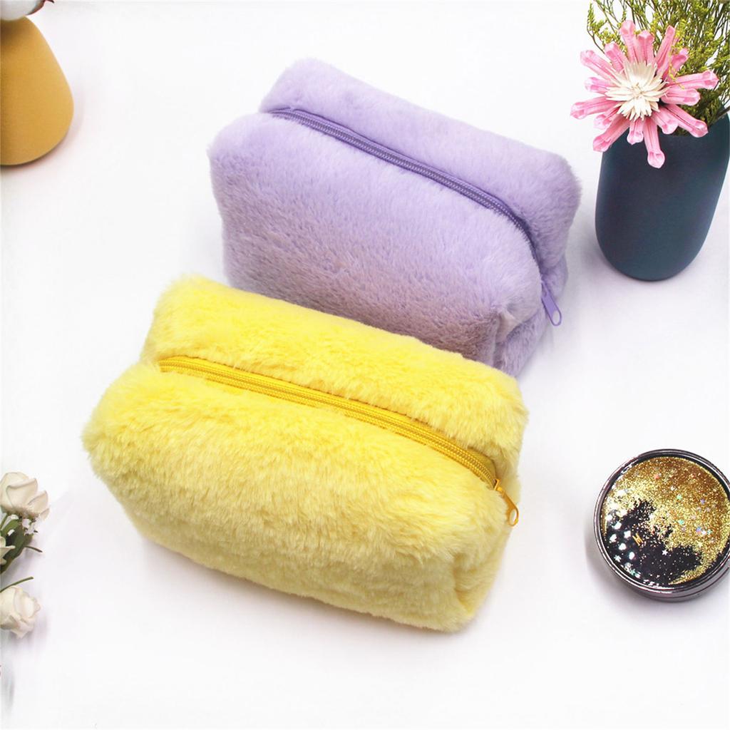 Soft Plush Makeup Pouch With Comfortable Feel Easy Storage Solution for Beauty Fashion Enthusiasts and Quality Seekers