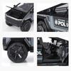 1/24 Полицейский Cybertruck Tesla Внедорожник Сплав Металл Литая Модель Автомобиля Коллекции для улицы Классическая Модная Игрушка Украшения Валюнтин Дети