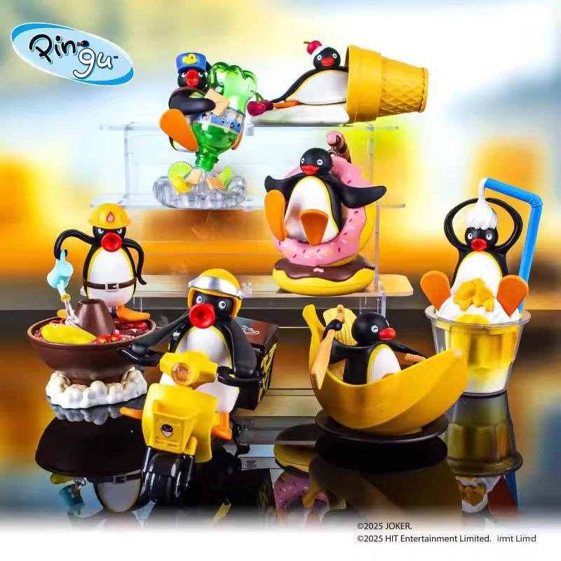 Authentic Pingu Trendy Penguin Toy Figure Blind Box Collectible Desktop Decoration Model Gift Ornament For Kids And Adults