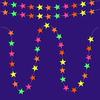 UV Neon Party Decoration Fluorescent Star Heart Circle Dot Garland Glow In The Dark Hanging Streamers Banner for Baby Bridal Shower Birthday Decor