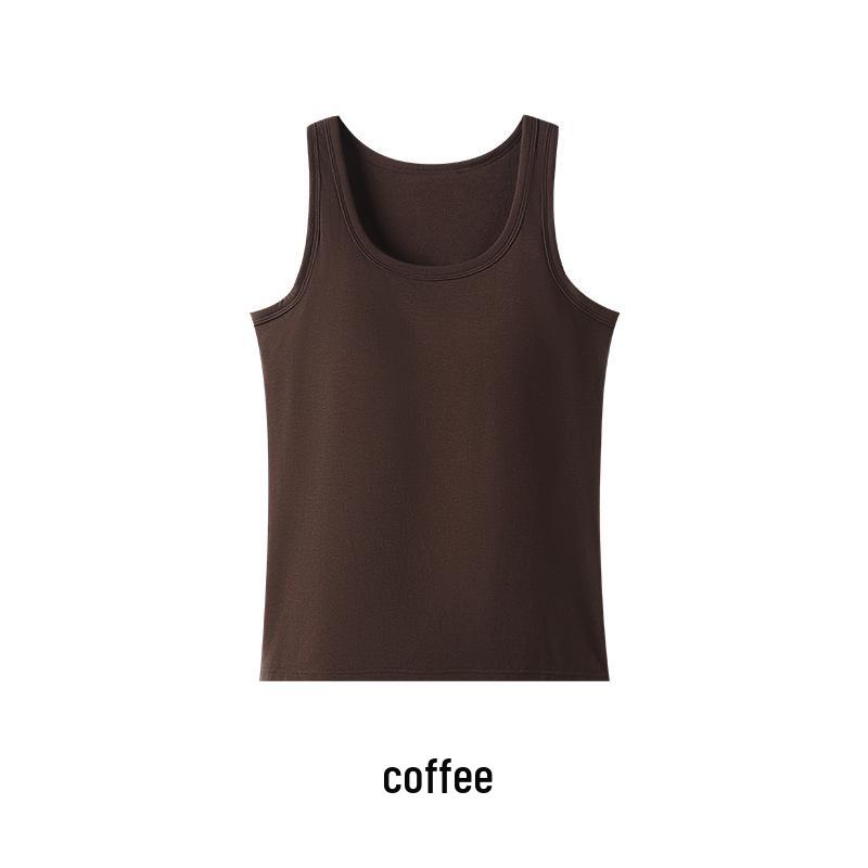 Женская теплая хлопковая майка на осень/зиму с нагрудной вставкой и стильным дизайном спины