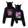 KPop Demon Hunters Women’s Cat Ear Hoodie Cartoon Graphic Pullover Sweatshirt for Anime, K-Pop & Movie Fans