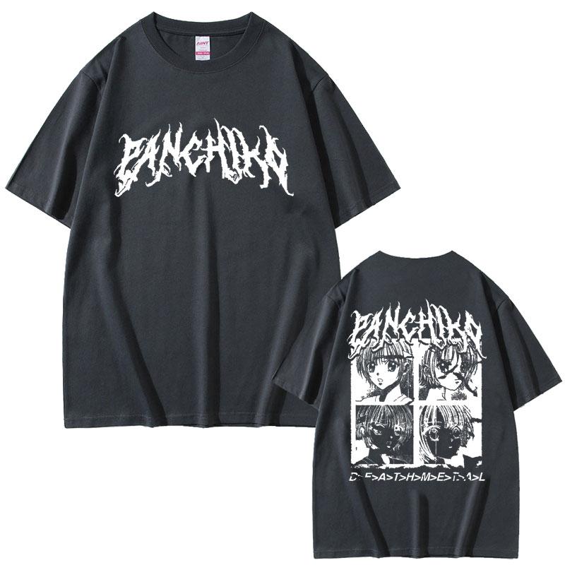 Rock Band Panchiko DEATHMETAL Альбом Двусторонняя Печать Футболка Мужская Женская Винтажная Свободная Оверсайз Футболка Мужская Повседневная Хлопковая Футболка