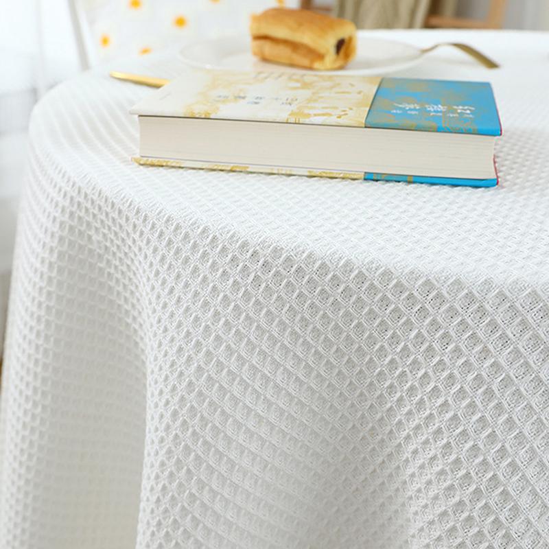 French Cotton Linen Tablecloth, Round Tablecloth, Light Luxury, Simple Style, Tea Table Cloth, 90Cm