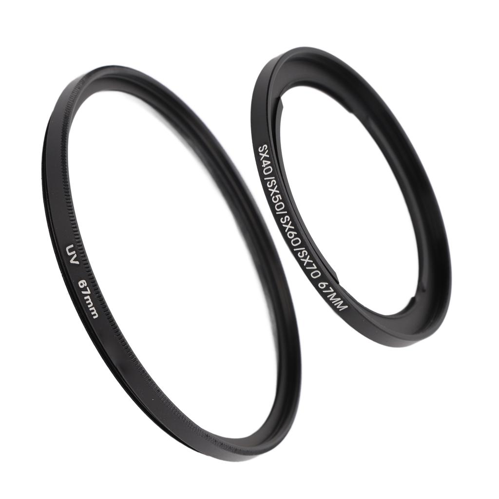 Protective 67mm UV Filter Filter Ring Lens Cap Sets for Canon SX40 Series Camera