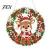 Decorative Xmas Ornament Christmas Rhinestone Painting Suncatcher Kit, DIY Faux Pearl Art Vintage Hanging Decoration Crafts for Adults Beginner,