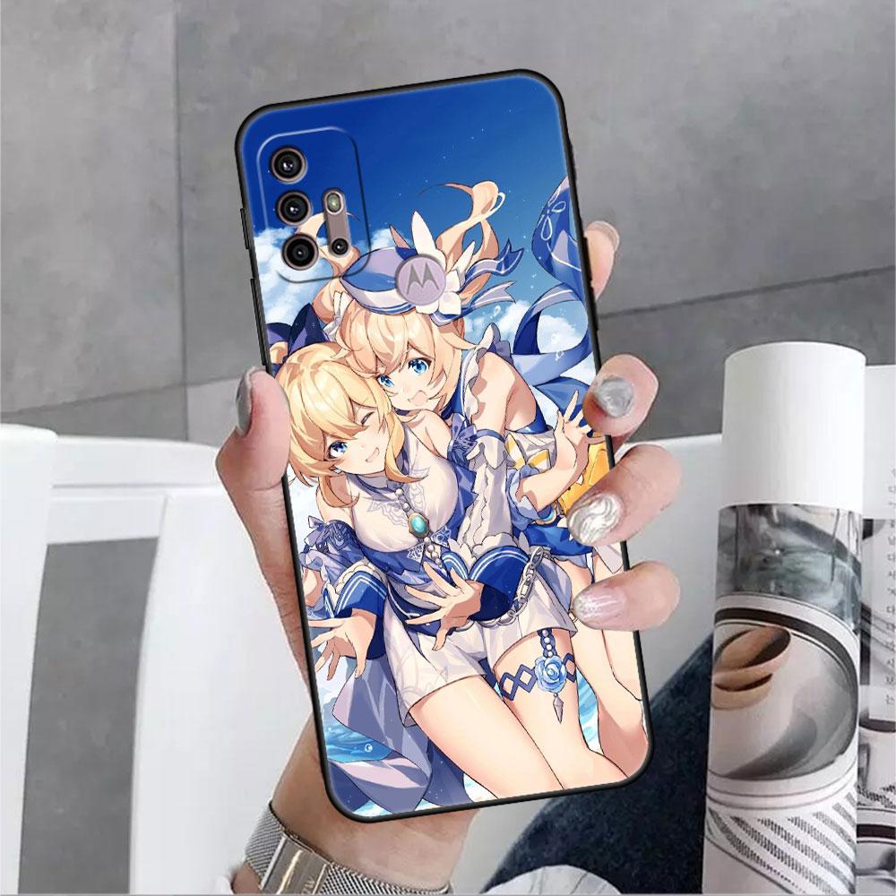 Чехол для Motorola G30 G60 G9 Play One Fusion Plus Edge 20 G8 Power Lite G22 G50 G200 G51 G71 G31 Phone Cover Girl Genshin Impact