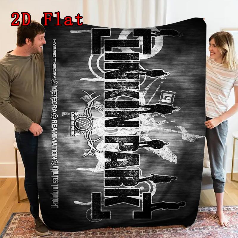 Linkin Park music poster 2D Flat Pattern Flannel Blanket High quality All Seasons Warmth and Comfort Perfect for Christmas Gifts.PMT0914422