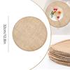 4/6/8 шт. круглых салфеток, многоразовые свадебные салфетки для осени, грубые льняные круглые украшения для обеденного стола в деревенском стиле, используются для ужина