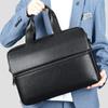 Men's Genuine Leather Bag Leather Briefcase Handbag Cowhide Computer Bag Business Crossbody Official Bag