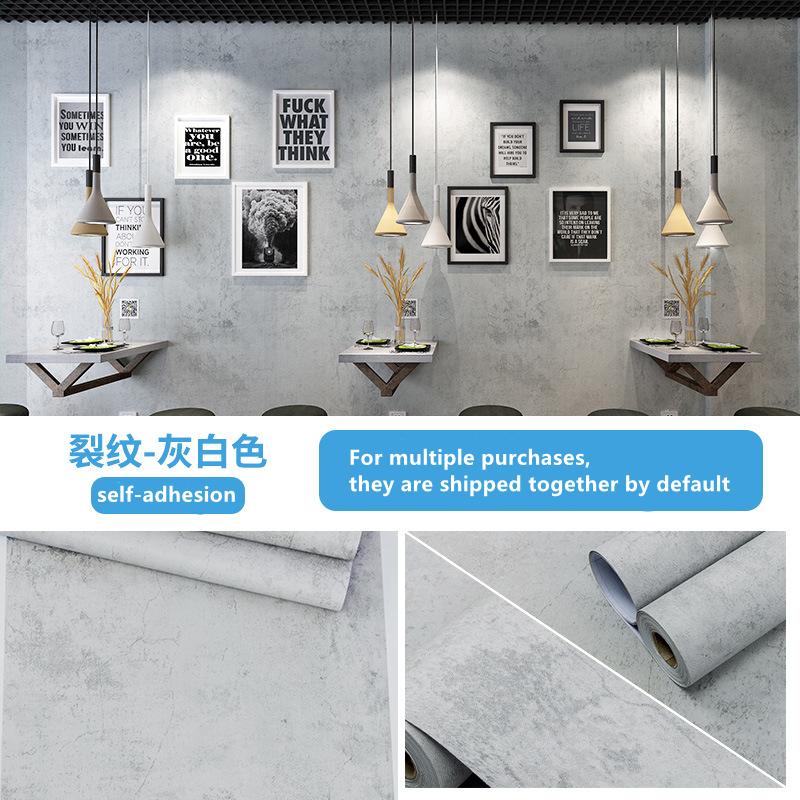 Индустриальный Ветер Самоклеящиеся Обои Цементно-Серый Стикер Водонепроницаемые Ретро Старые Пятнистые Темно-Серые Обои