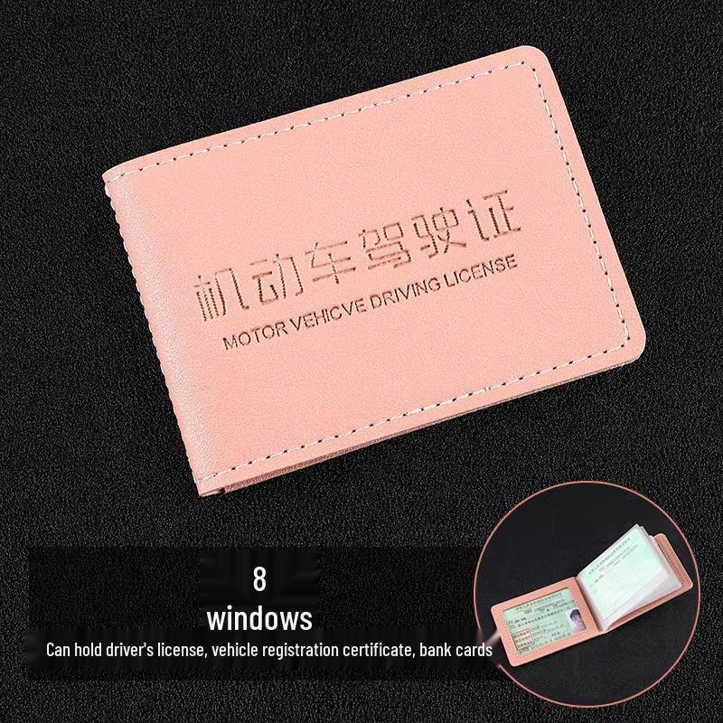 Men's 2024 New Model Leather Driver's License and Vehicle Document Holder with Protective Cover