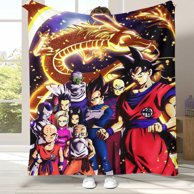 Аниме D-Dragon Ball Игра Мультфильм Фланелевое Одеяло, Ультра Мягкое Теплое Плюшевое Покрывало для Дома Спальни Кровати Дивана Офиса Кемпинга