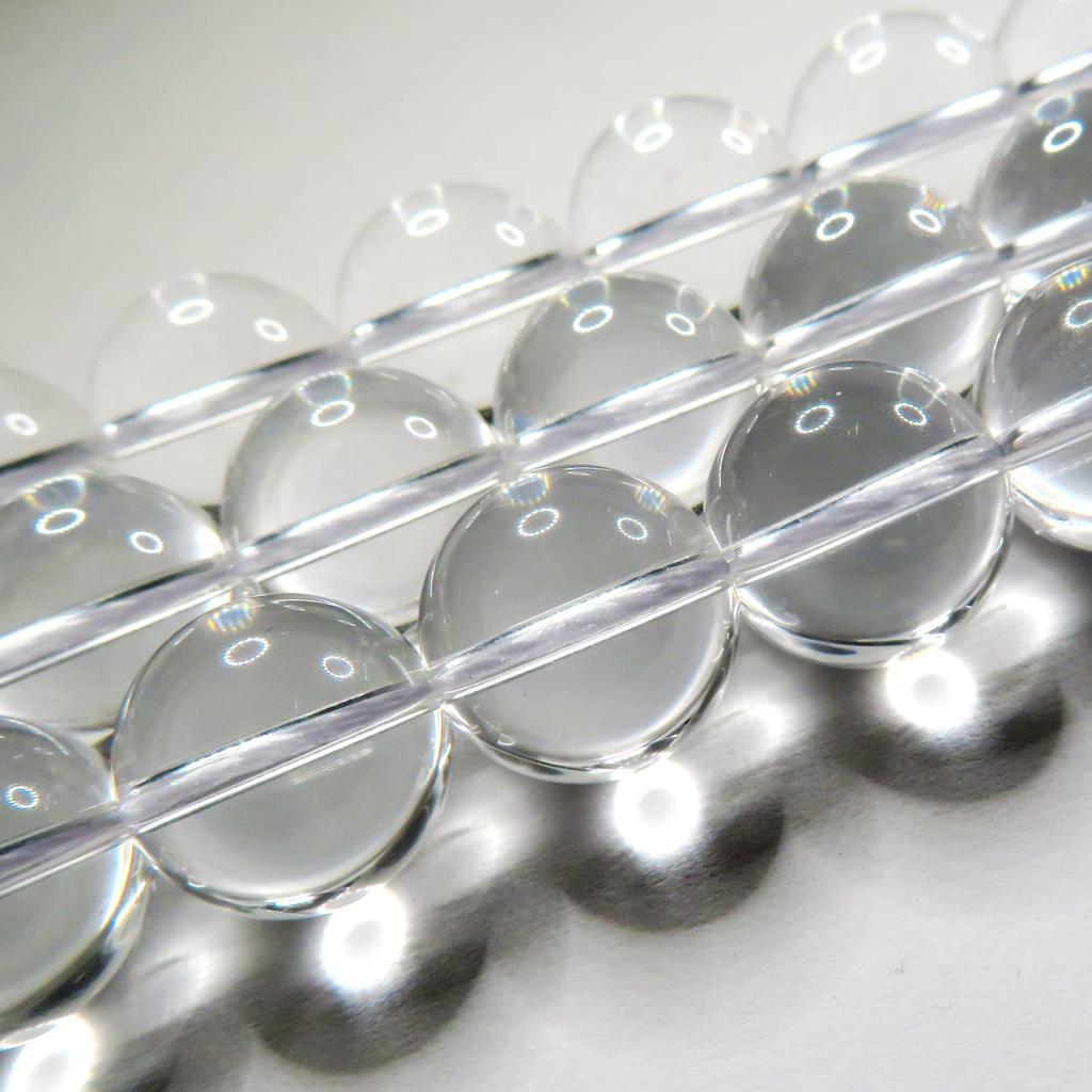 [Набор из 3 штук] Хрустальные круглые бусины 5А, Бусины из натурального камня, Камень силы [Камень улыбки] (10 мм, 3-прядный набор)