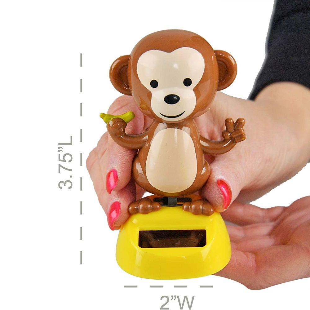 Dashboard Solar Power Shaking Head Cat Solar Toy Doll Dancing Monkey Figure Bobble Head Doll