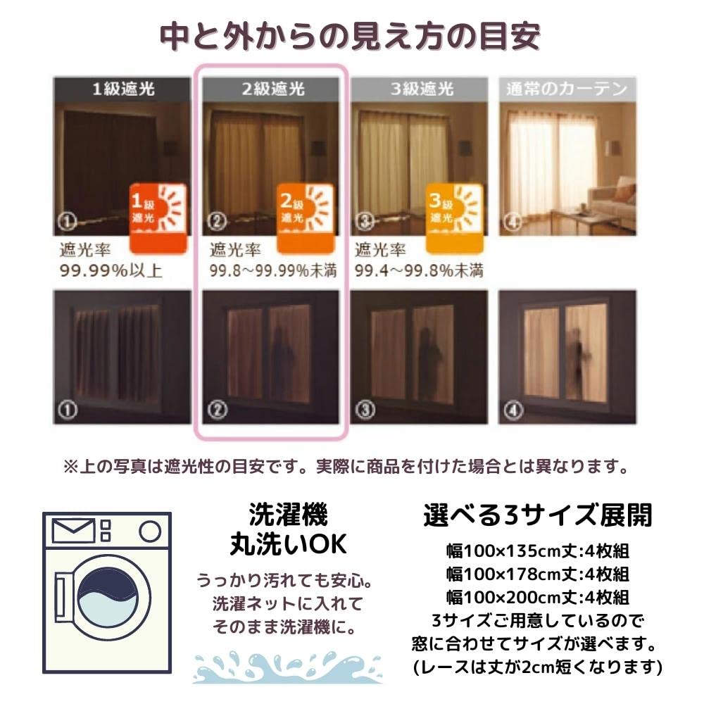 Sanrio Kuromi My Melody Midnight Merokuro 2nd Grade Blackout Heat Shielding Curtain Lace Set of 4 Width 100 X 178cm Length My Melody Fully Washable