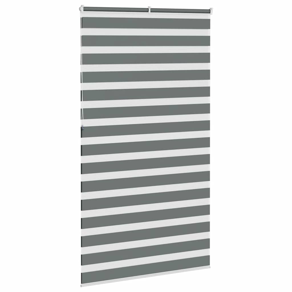 Double Roller Blind Dark Grey 105x100 cm Fabric Width 100.9 cm Polyester