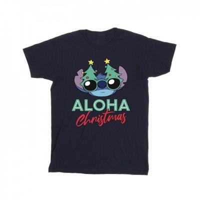 Мужская футболка Lilo And Stitch в оттенках рождественской елки