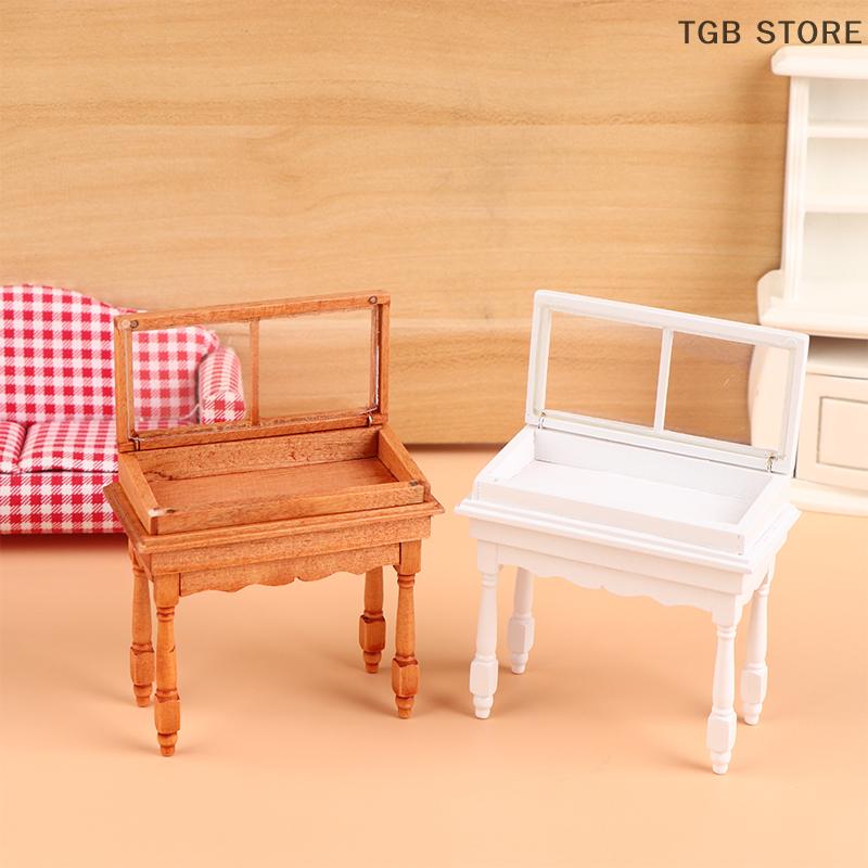 Шкаф для хранения с откидным счетчиком, витрина для ювелирных изделий 1:12 Кукольный домик Миниатюрная Декоративная Игрушка