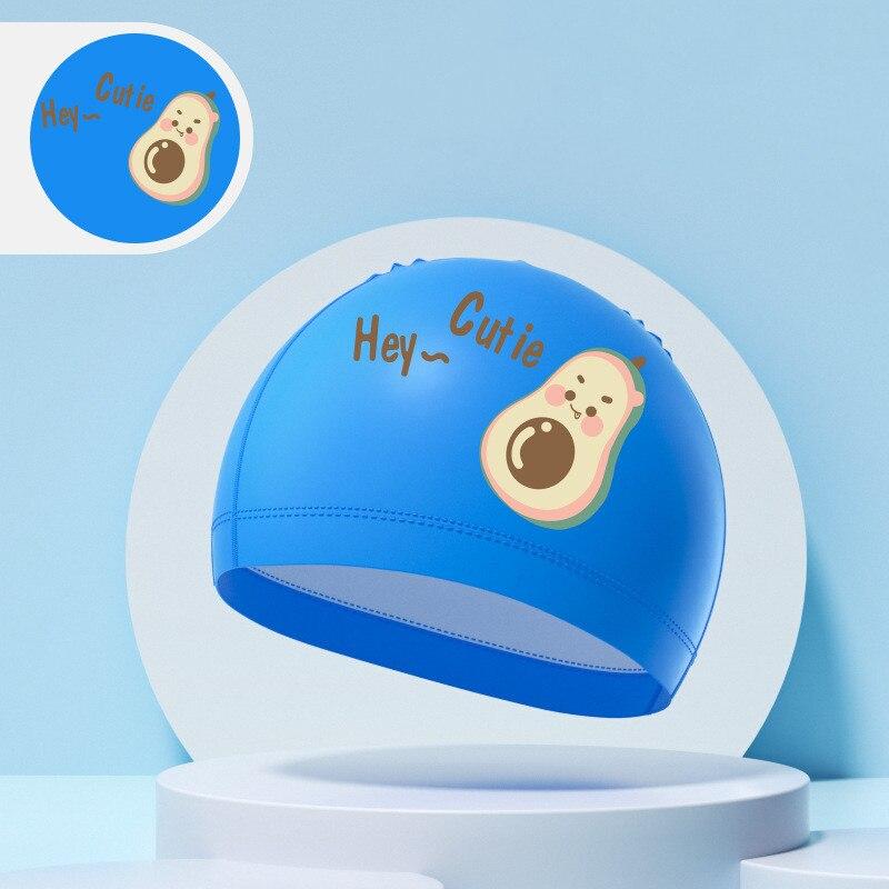 Детские шапочки для плавания для мальчиков и девочек, детская милая шапочка для плавания с героями мультфильмов, высокоэластичная водонепроницаемая шапочка для защиты ушей из искусственной кожи