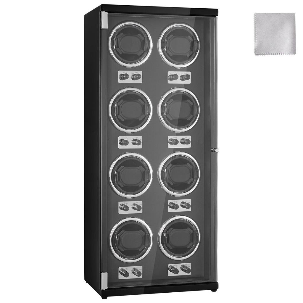 Watch Winder for 8 Automatic Watches with 8 Quiet Japanese Mabuchi Motors