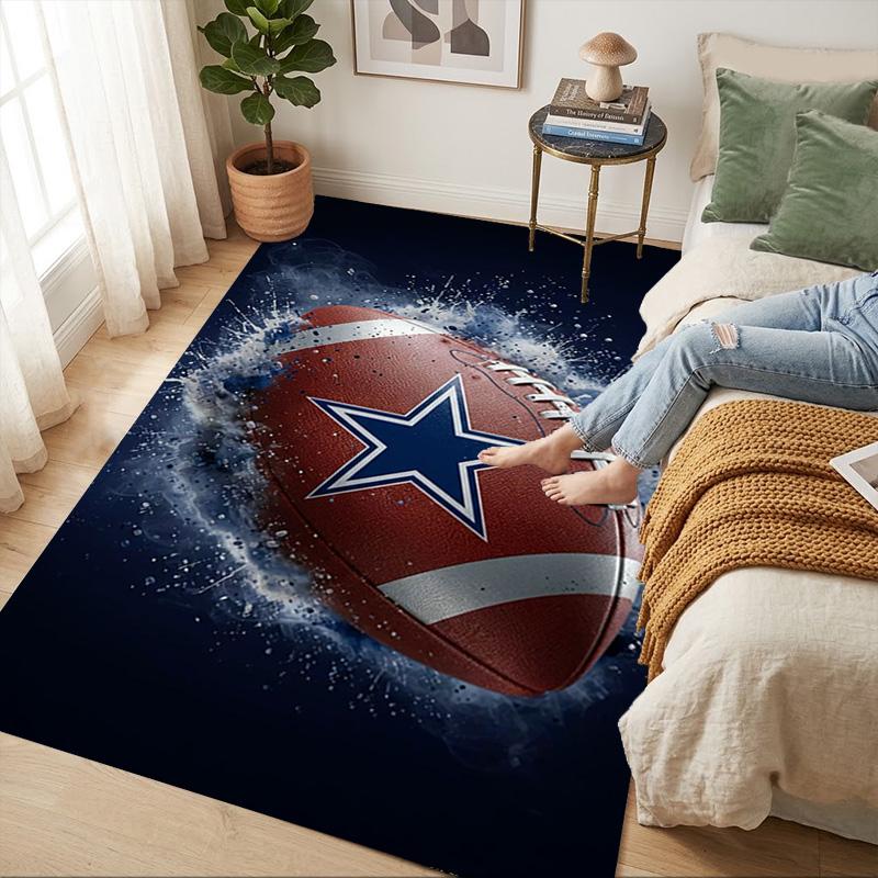 Cowboys Football Living Room Nonslip Area Rug Soft Carpet For Bedroom Game Playroom Sofa Office Home Decor Doormat Christmas Gift C10243