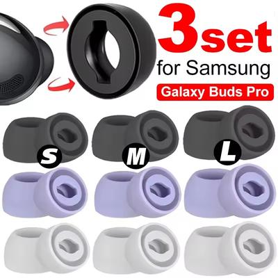 Силиконовые насадки для наушников Samsung Galaxy Buds 3 Pro, амбушюры с кейсом для хранения, S/M/L