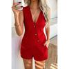 Fashion Summer Womens Casual Sets With Polyester Blend Button Plaid Blouse And Shorts For Street Style