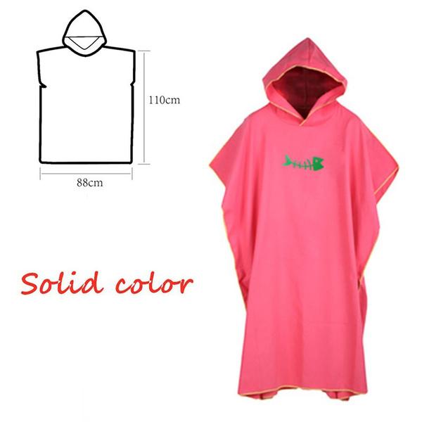 Новый пляжный быстросохнущий халат унисекс для взрослых, солнцезащитный и ветрозащитный халат, плащ с капюшоном, пляжное полотенце