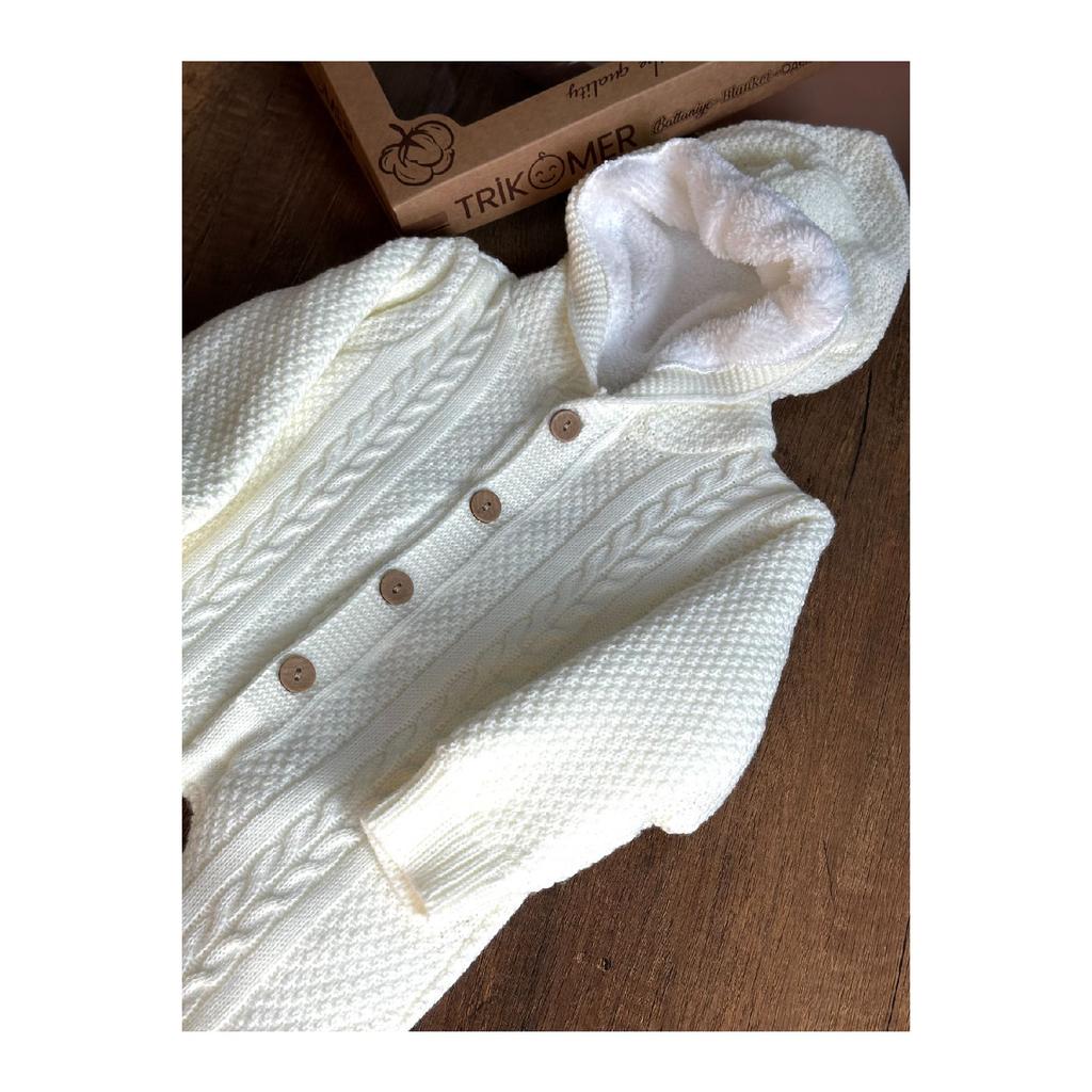 Трикотаж Комбинезон для новорожденных с овечьей шерстью внутри, очень мягкий узор для вязания волос