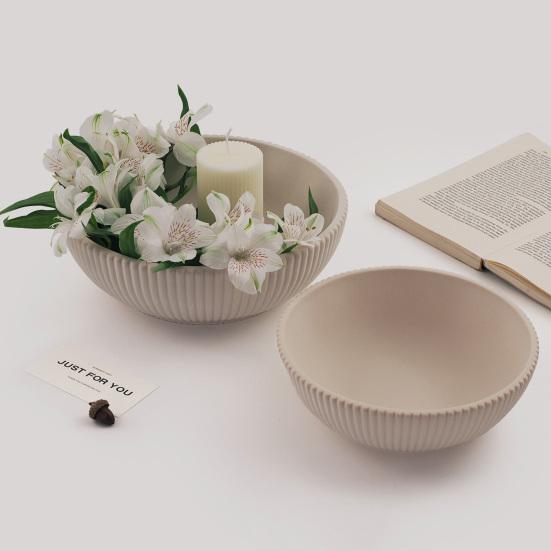 Storage Bowl Silicone Mold Handmade Gypsum Epoxy Resin Casting Mold Fruit Serving