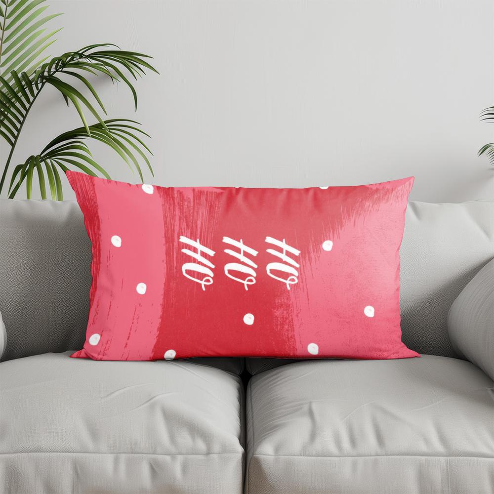 Декор для дома Веселая красная подушка с горошком Подходит для дивана, спальни, автомобиля Наволочка Подушка Прямоугольная подушка для спины