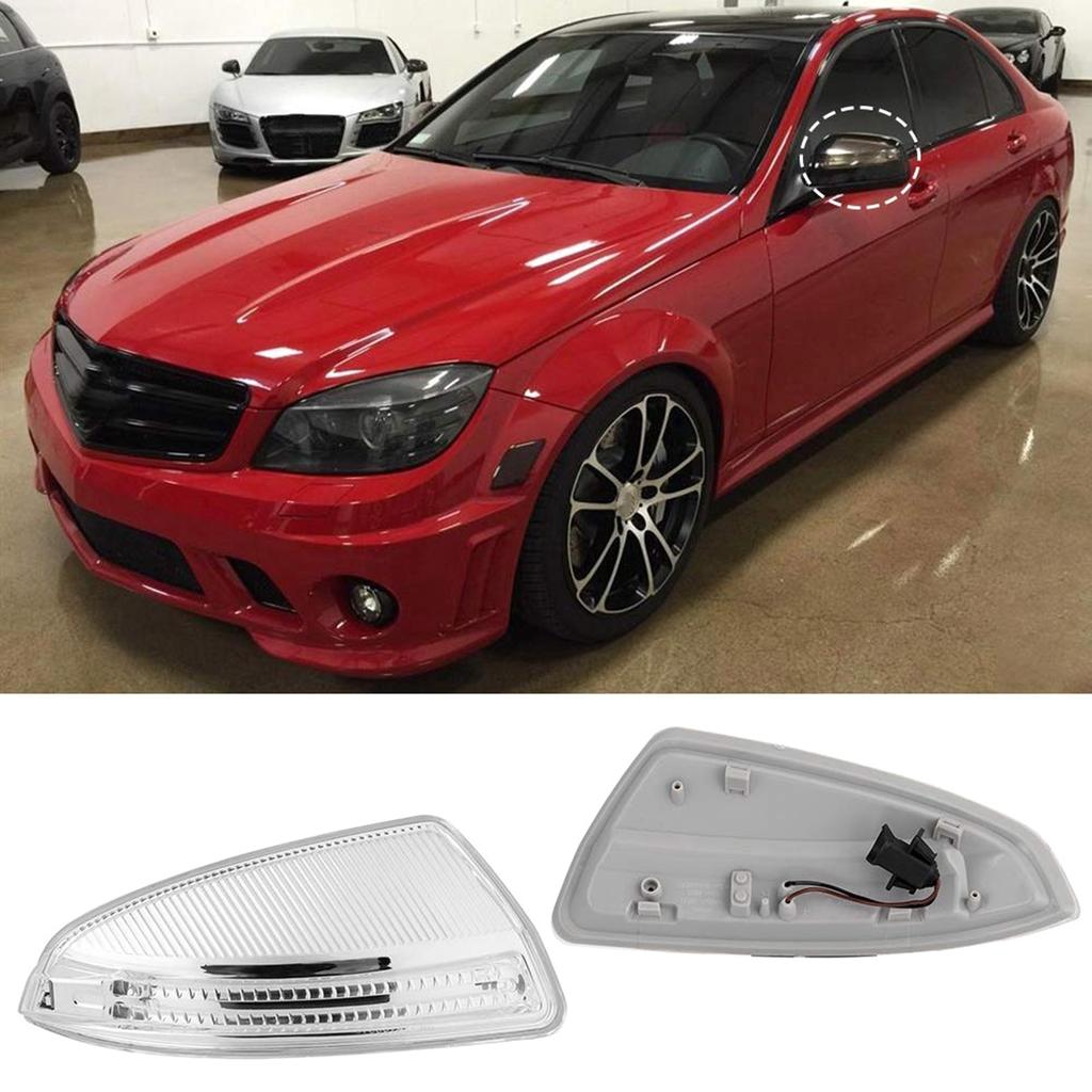 Зеркало заднего вида автомобиля, указатель поворота, свет для Mercedes W204 S204 C class W639, левый/правый боковой свет
