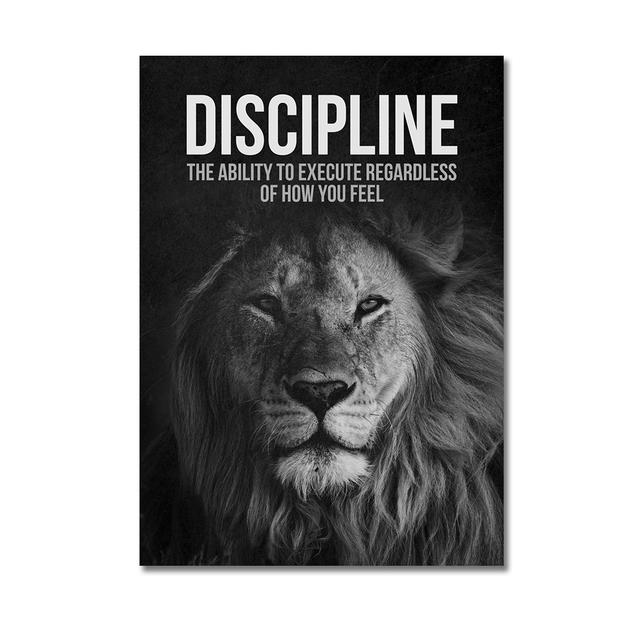 Лев Мотивационные Плакаты и Принты Вдохновляющие Позитивные Цитаты Животные Настенное Искусство HD Картины Холст Картины Офис Домашний Декор