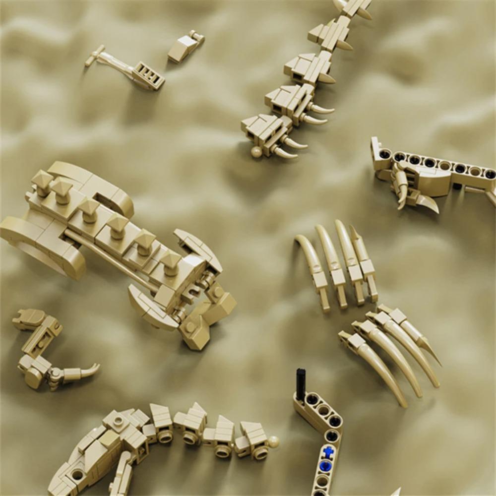 Скелет динозавра Ископаемые Строительные блоки Мир Юрского периода Тираннозавр Рекс Модель Кирпичи Игрушки для детей Подарки для мальчика