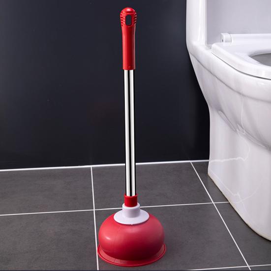 Сливной кран для унитаза с усиленной чашкой из резины и длинной деревянной ручкой для унитаза