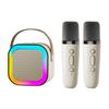 Караоке-машина для детей и взрослых, портативный Bluetooth-динамик с 2 беспроводными микрофонами, игрушки, подарки на Рождество, Хэллоуин, день рождения