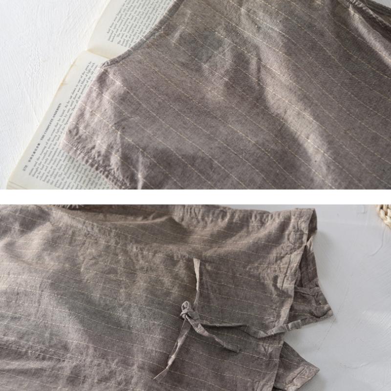 Мужской жилет в английском стиле, летняя модная жилетка, мужская дышащая повседневная куртка с V-образным вырезом, тонкая полосатая безрукавка из хлопка и льна на пуговицах