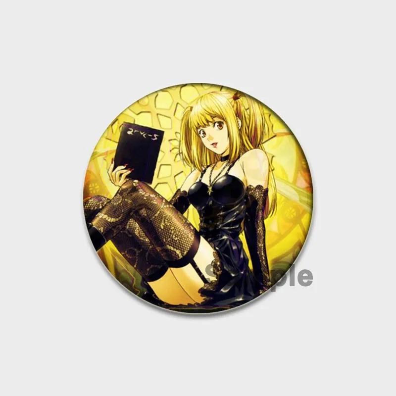 Эмалевые булавки 32/44/58MM в стиле японского аниме «Тетрадь смерти», круглая брошь, L Killer, Yagami Light, значок для косплея, рюкзаки, украшения, рождественские подарки