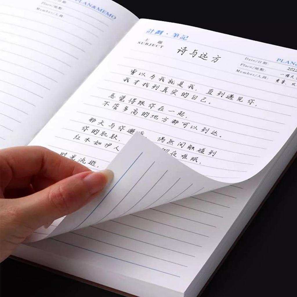 Деловой блокнот формата А5, книга для записи совещаний, рабочая тетрадь, ежедневник, студенческие заметки, дневник, 150 листов, 300 страниц