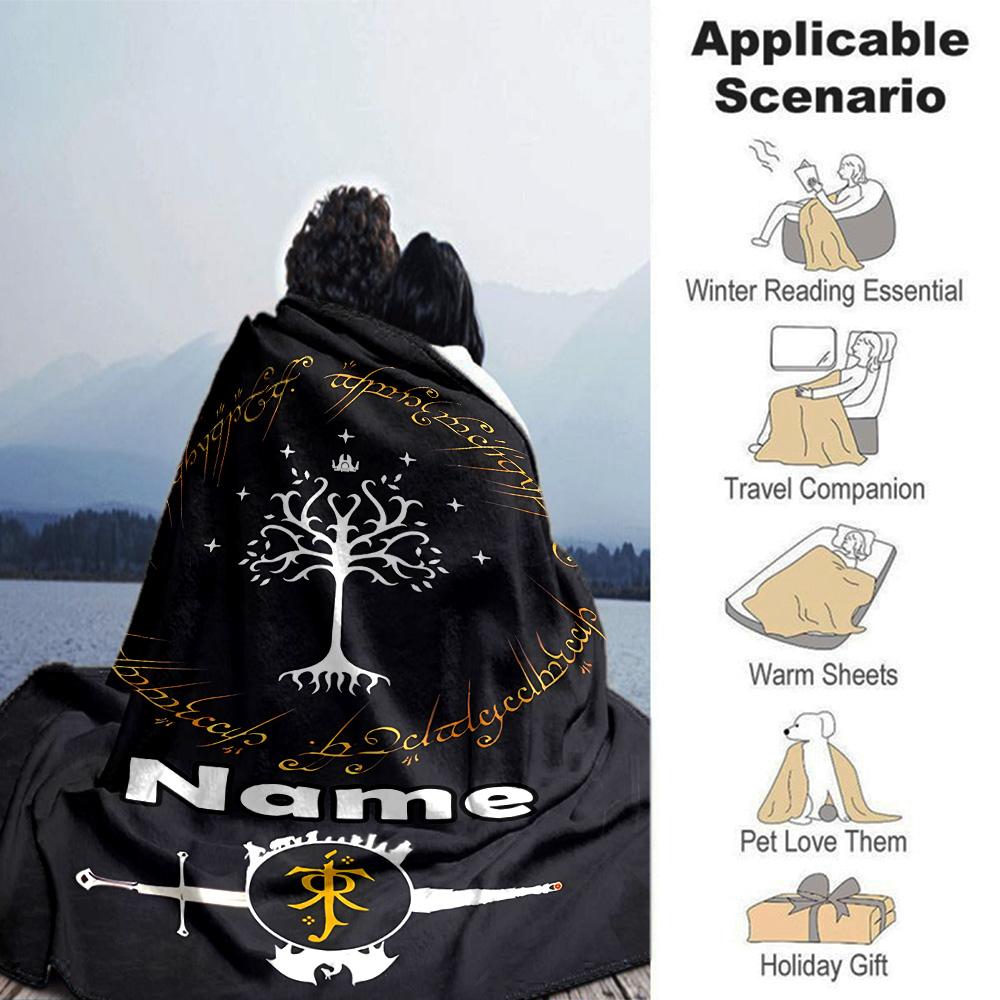 Customiz Name Personality The Fellowship of the Ring Blanket Soft &Warm Sofa Office Bed Travel Lunch Break Blanket, Gift Suitable All Seasons