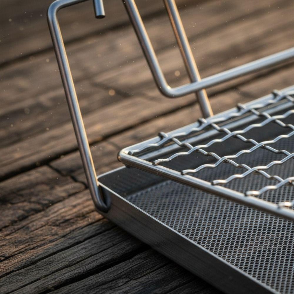 With Handle Toaster Rack Foldable Outdoor Toaster Durable Camping Stove Toaster  Camping