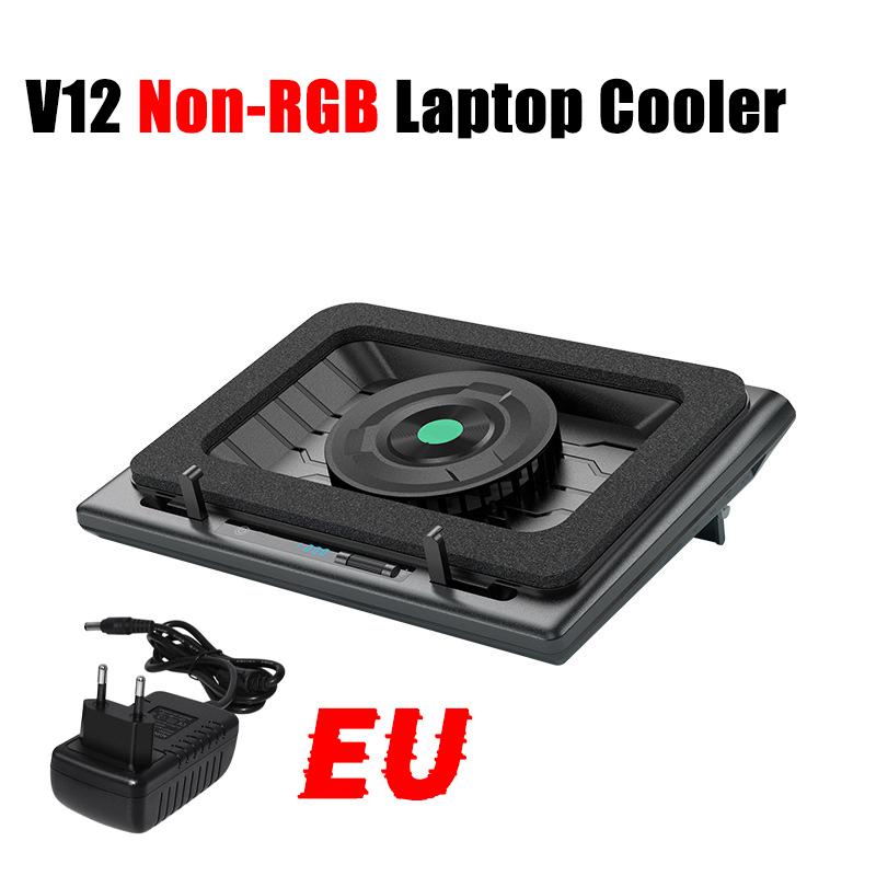 Игровой ноутбук-охладитель V12 RGB с мощным турбинным вентилятором 5,5 дюйма, для 15,6-21 дюймов, с регулируемой скоростью, сенсорным управлением, ЖК-экраном
