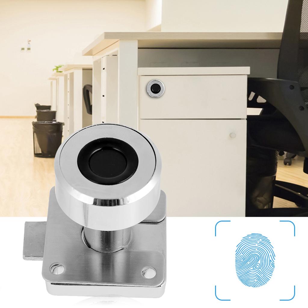 Anti Theft Smart Fingerprint Security Padlock Keyless Lock for Office File Cabinet Drawer Bookcase