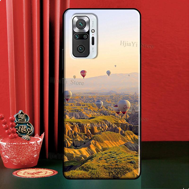 Hot Air Balloon Travel Mountain Case For Xiaomi Redmi Note 12 Pro 11 9 8 10 Pro 9S 10S 11S 12S Redmi 12C 9C 10A 10C Cover
