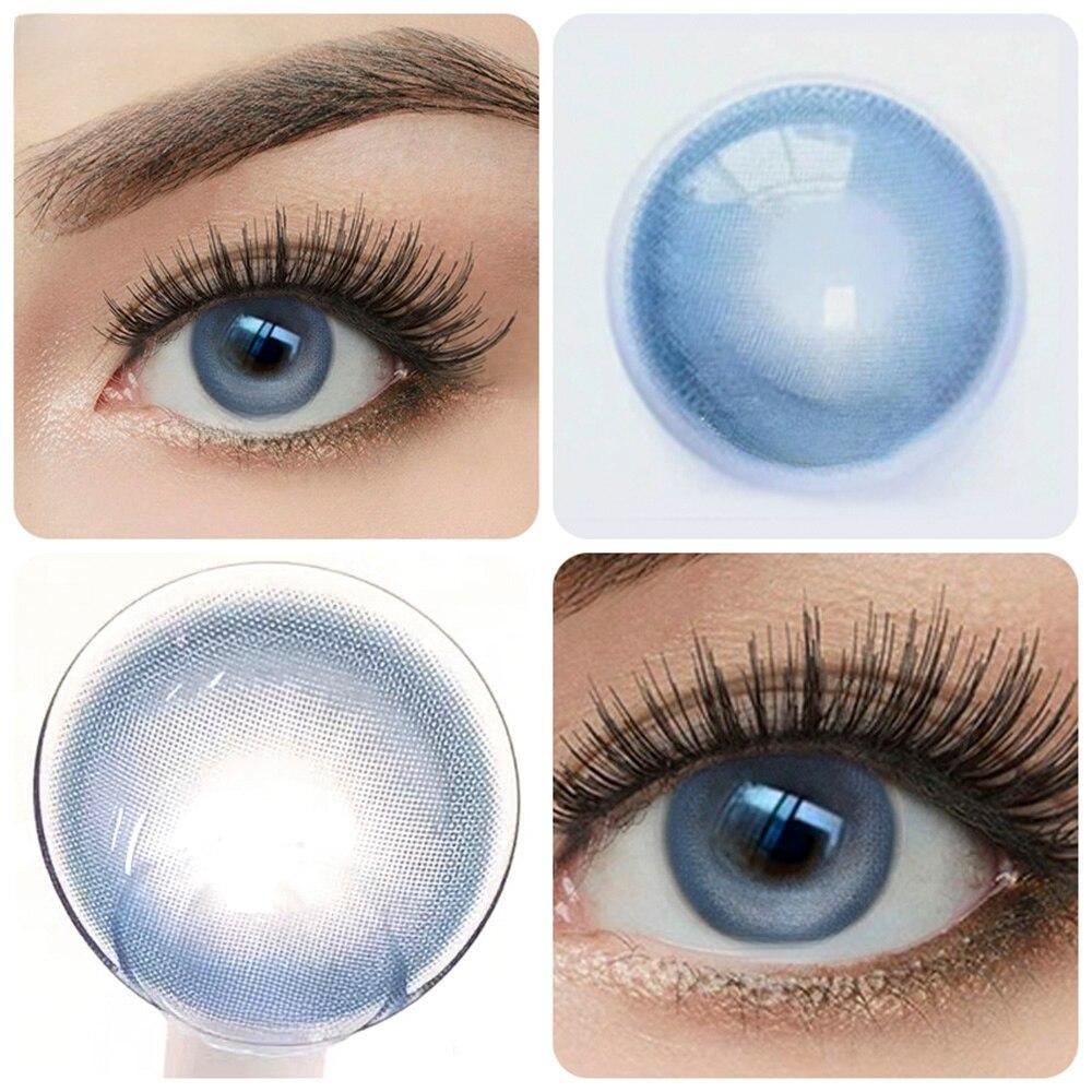Цветные линзы для коррекции близорукости MillCreek Natural Eye Контактные линзы для макияжа глаз 2 шт./пара