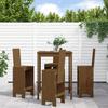 VidaXL 5-piece Garden Bar Set Honey Brown Solid Pine Wood, Pub Set, Patio Bar Set, Set 3157772